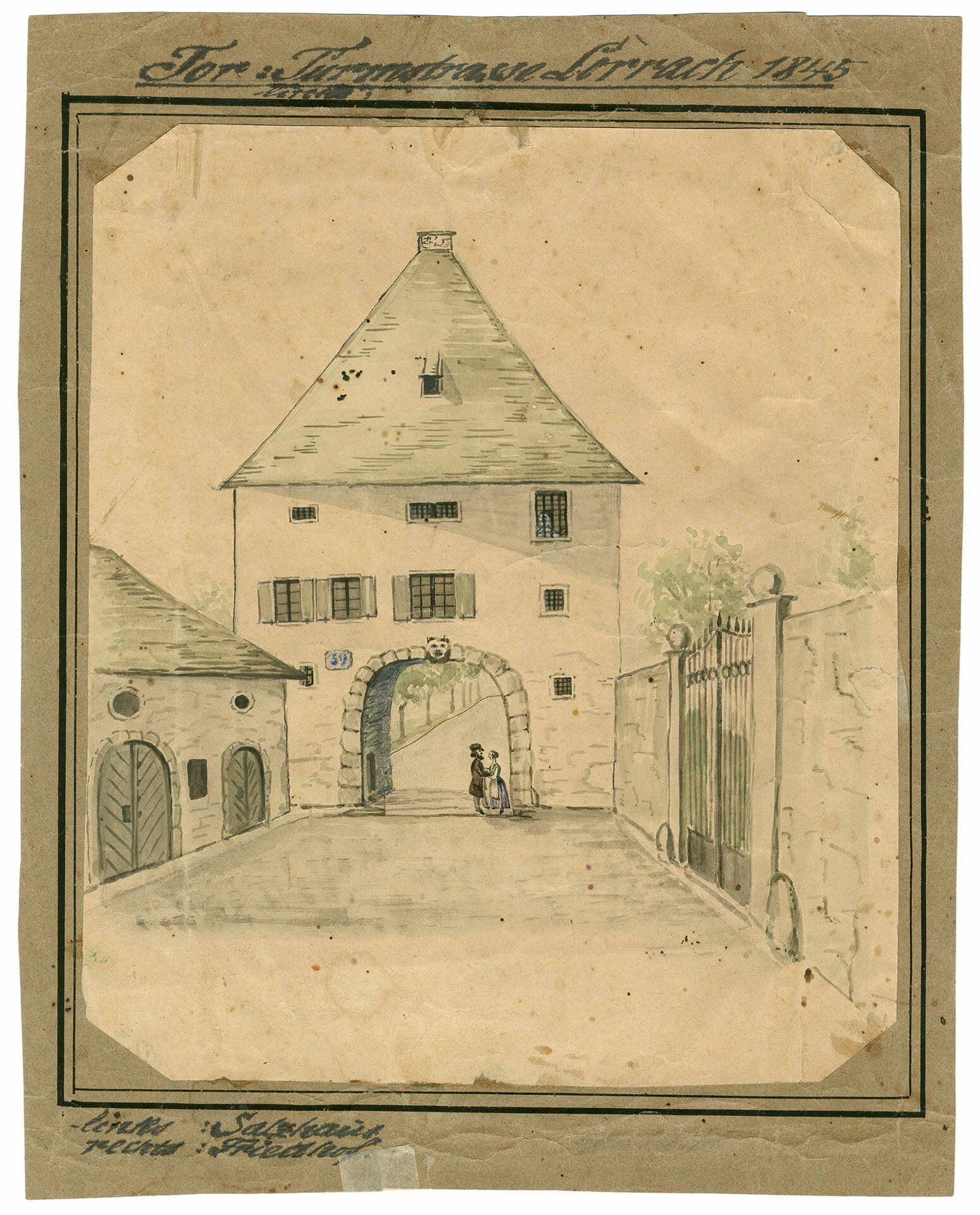 Gefängnisturm Lörrach, Alexander Bögler 1845 (BKVer 368)
