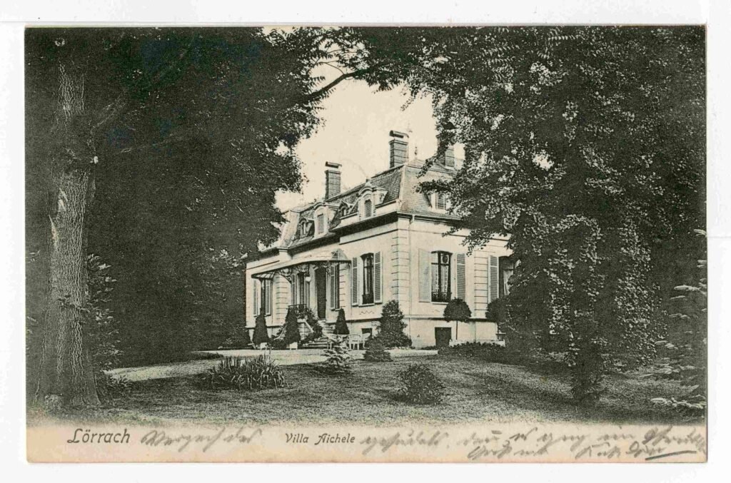 Obere Villa Aichele um 1910 (StALö Sam AK 495v).