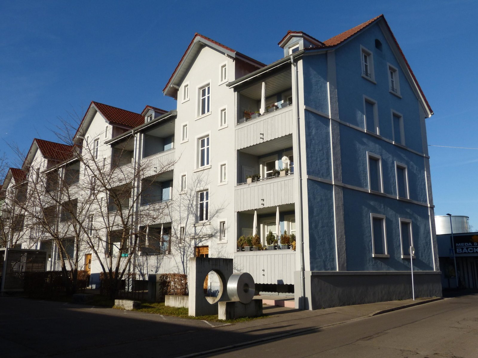 Wohnblock ehemalige Tuchfabrik, Rückseite © Amélie Kratz.